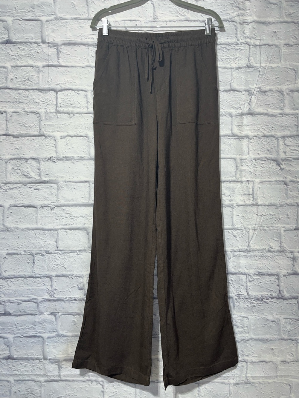 Thread & Supply Brown Wide-Leg Dress Pants